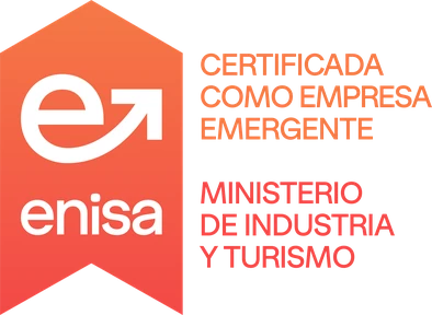 Certificada como Empresa Emergente por ENISA — Ministerio de Industria y Turismo